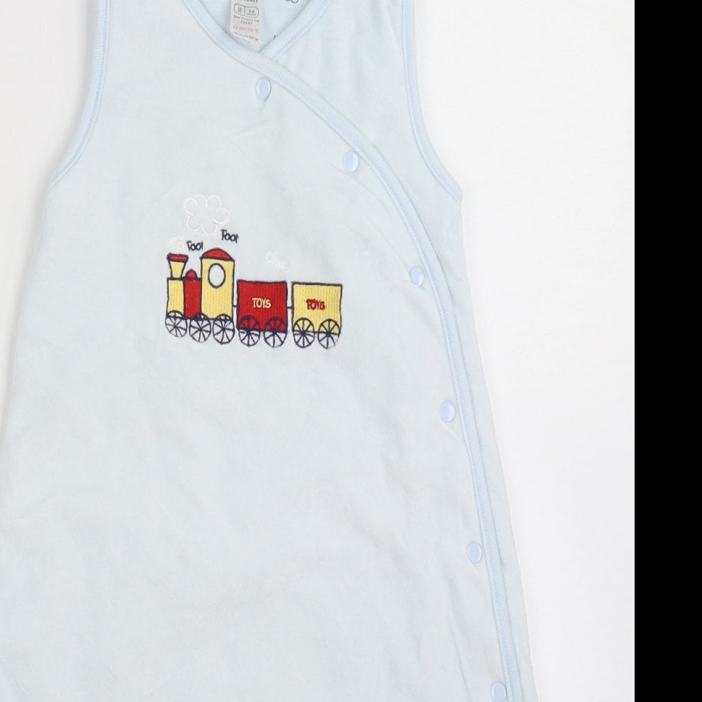 Pure Baby Boys Blue  Polyester Babygrow One-Piece Size 3-6 Months