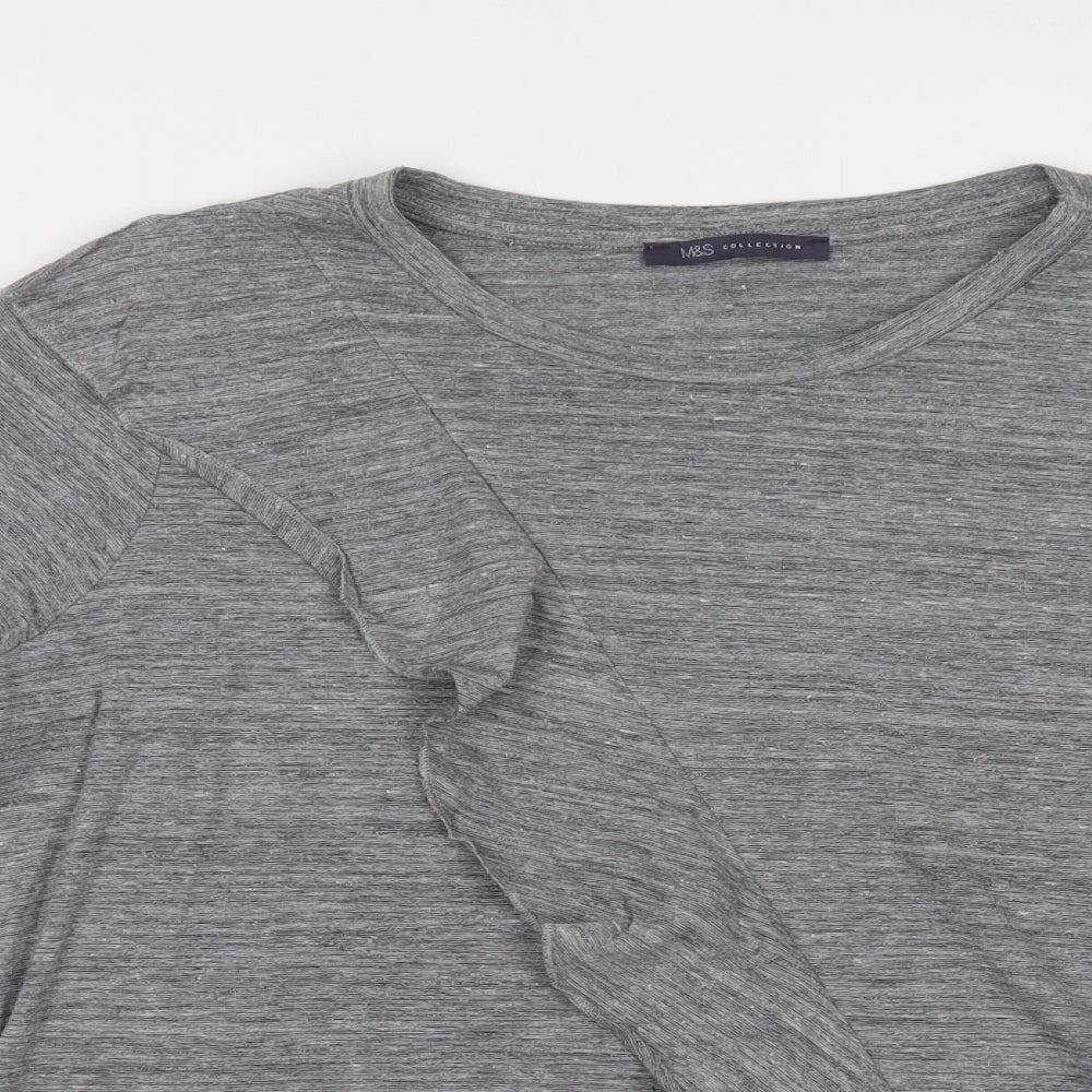 Womens UK Size 16 M&S Grey Basic Blouse