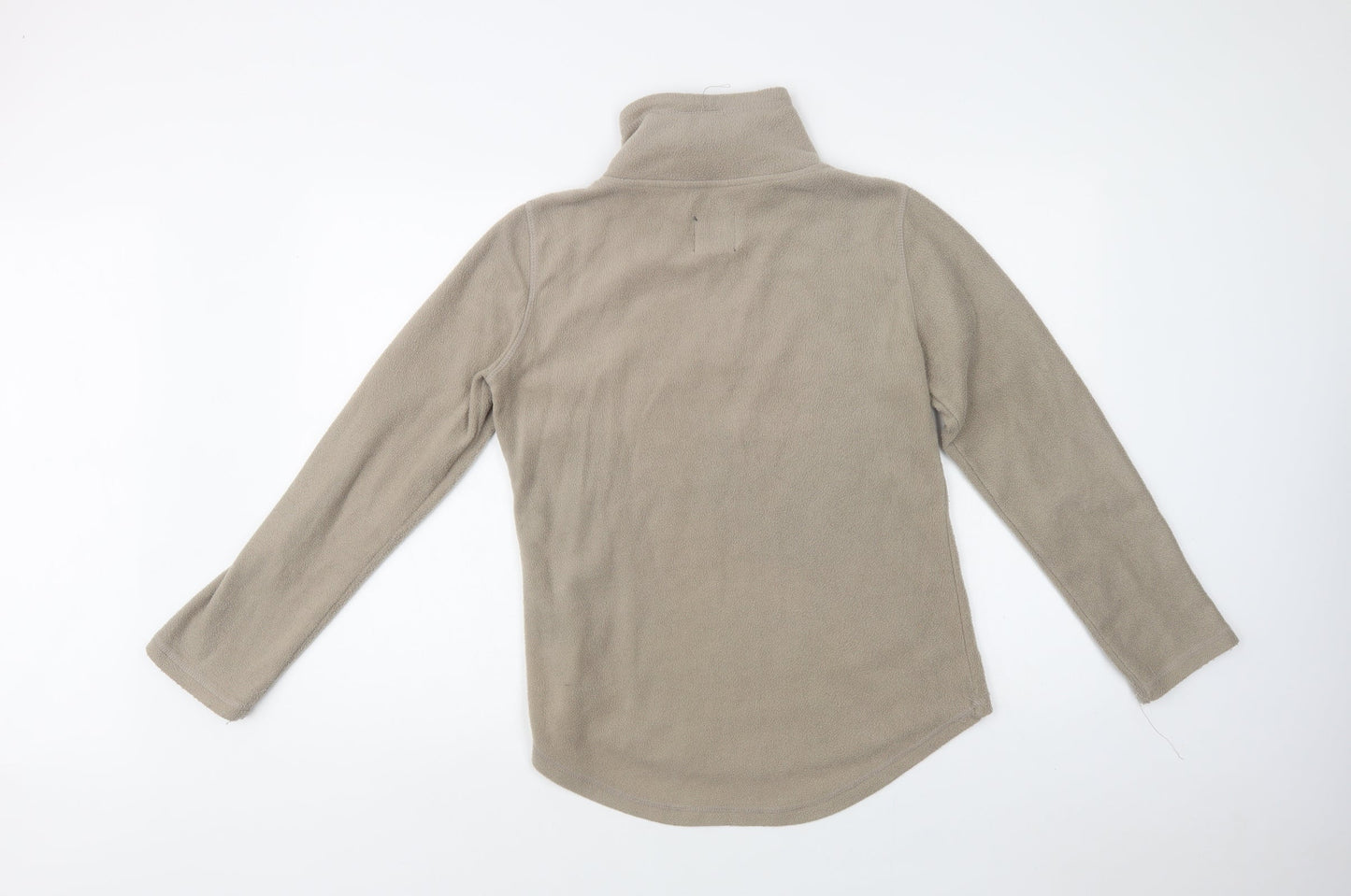 Real Clothing Womens Beige  Polyester Henley Sweatshirt Size S  Zip