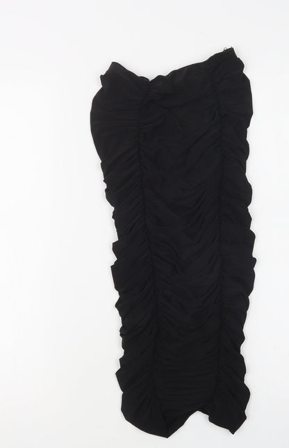 PRETTYLITTLETHING Womens Black  Polyester Bodycon  Size 6  Off the Shoulder