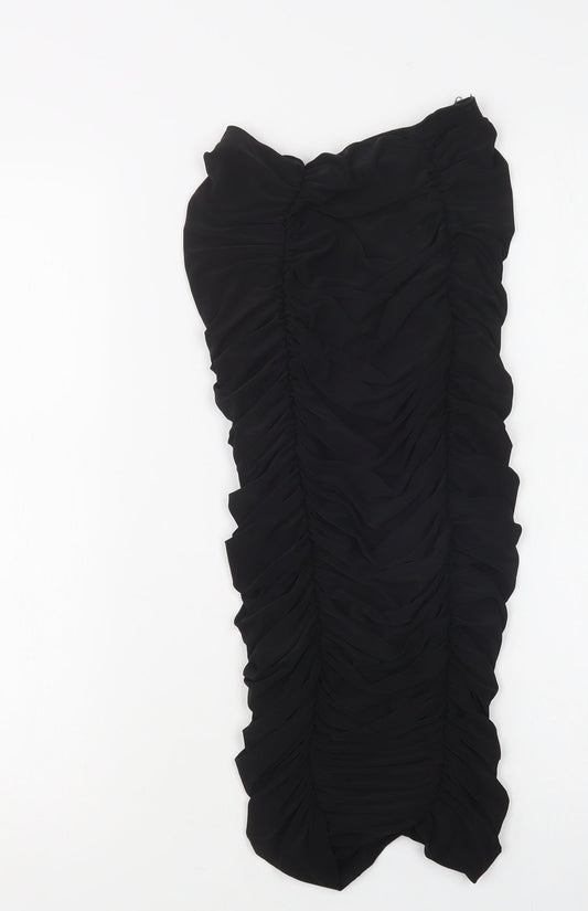 PRETTYLITTLETHING Womens Black  Polyester Bodycon  Size 6  Off the Shoulder