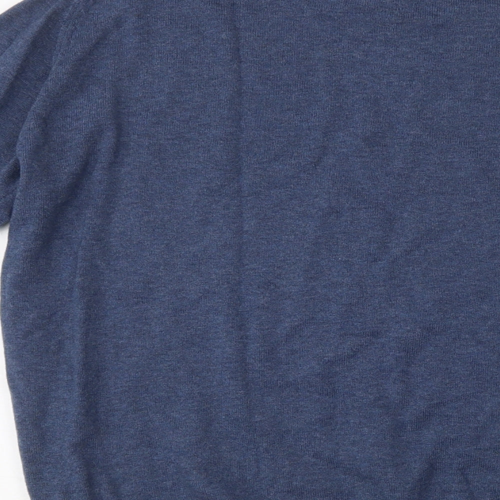 Threadbare Mens Blue Crew Neck  Cotton Pullover Jumper Size M