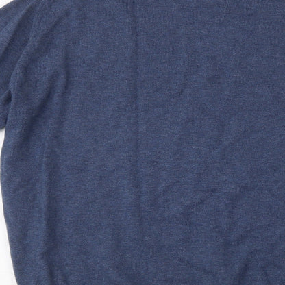 Threadbare Mens Blue Crew Neck  Cotton Pullover Jumper Size M
