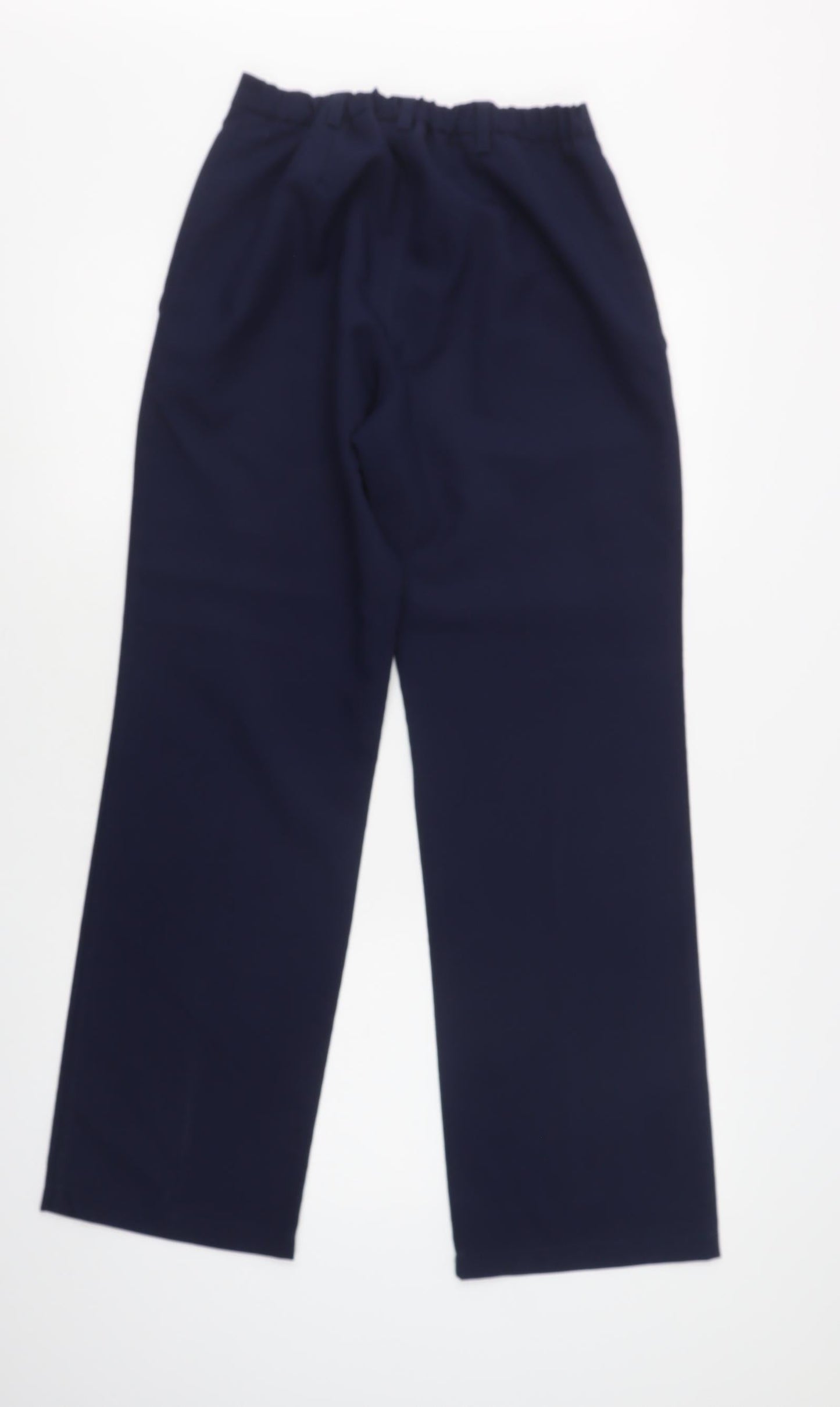 Tailored Image Womens Blue  Polyester Dress Pants Trousers Size 10 L32 in Regular Button
