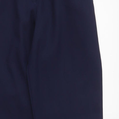 Tailored Image Womens Blue  Polyester Dress Pants Trousers Size 10 L32 in Regular Button