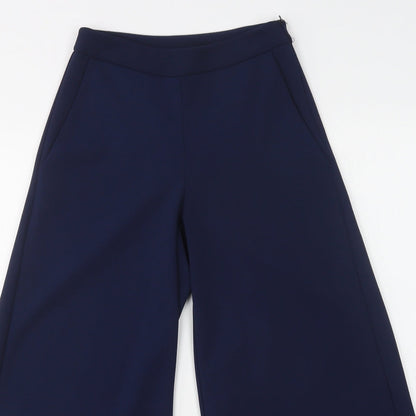 Queenie London Womens Blue  Polyester Dress Pants Trousers Size 8 L23 in Regular Zip