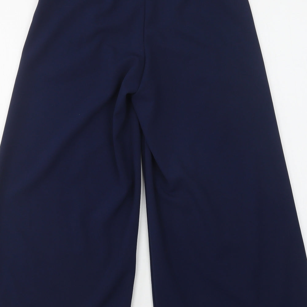 Queenie London Womens Blue  Polyester Dress Pants Trousers Size 8 L23 in Regular Zip
