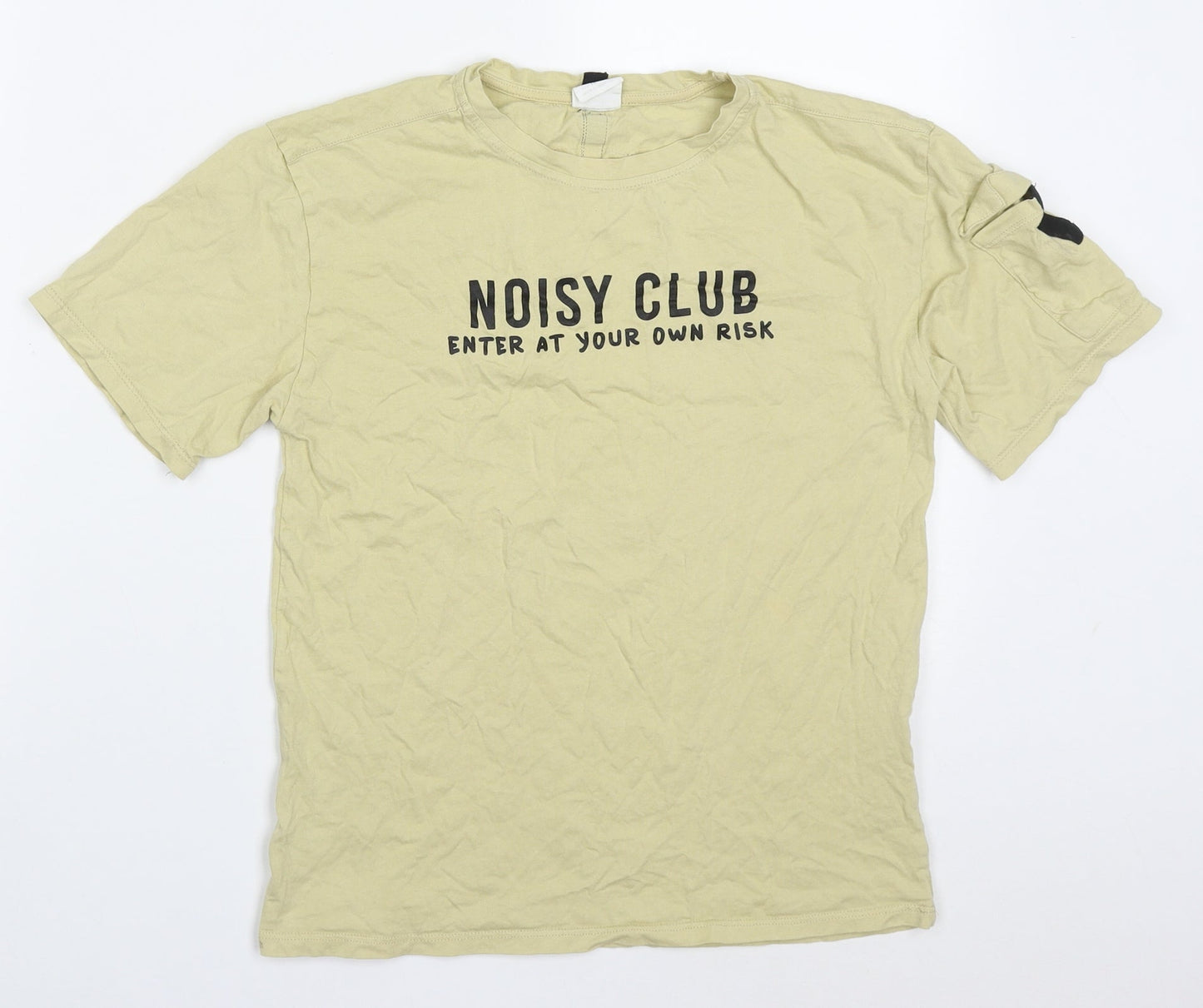 Zara Boys Beige  Cotton Basic T-Shirt Size 10 Years Crew Neck Pullover - Noisy Club