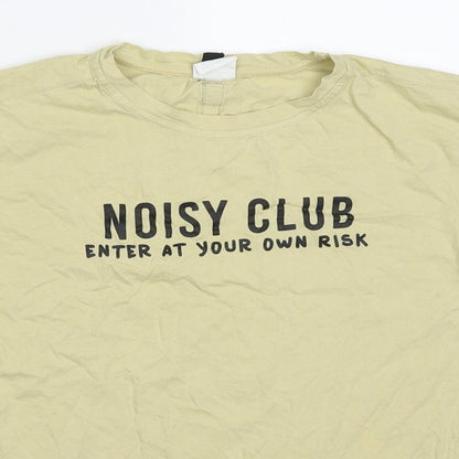 Zara Boys Beige  Cotton Basic T-Shirt Size 10 Years Crew Neck Pullover - Noisy Club