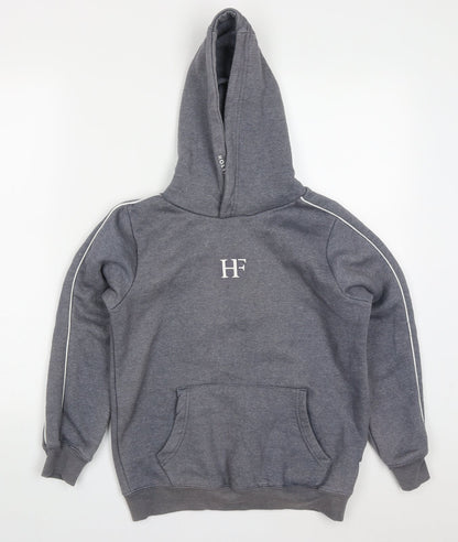Holyfield Boys Grey  Cotton Pullover Hoodie Size 10-11 Years  Pullover