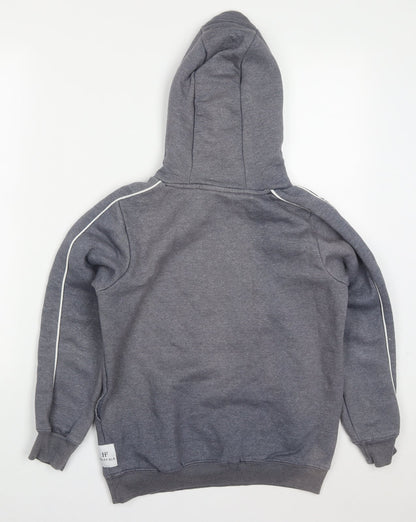 Holyfield Boys Grey  Cotton Pullover Hoodie Size 10-11 Years  Pullover