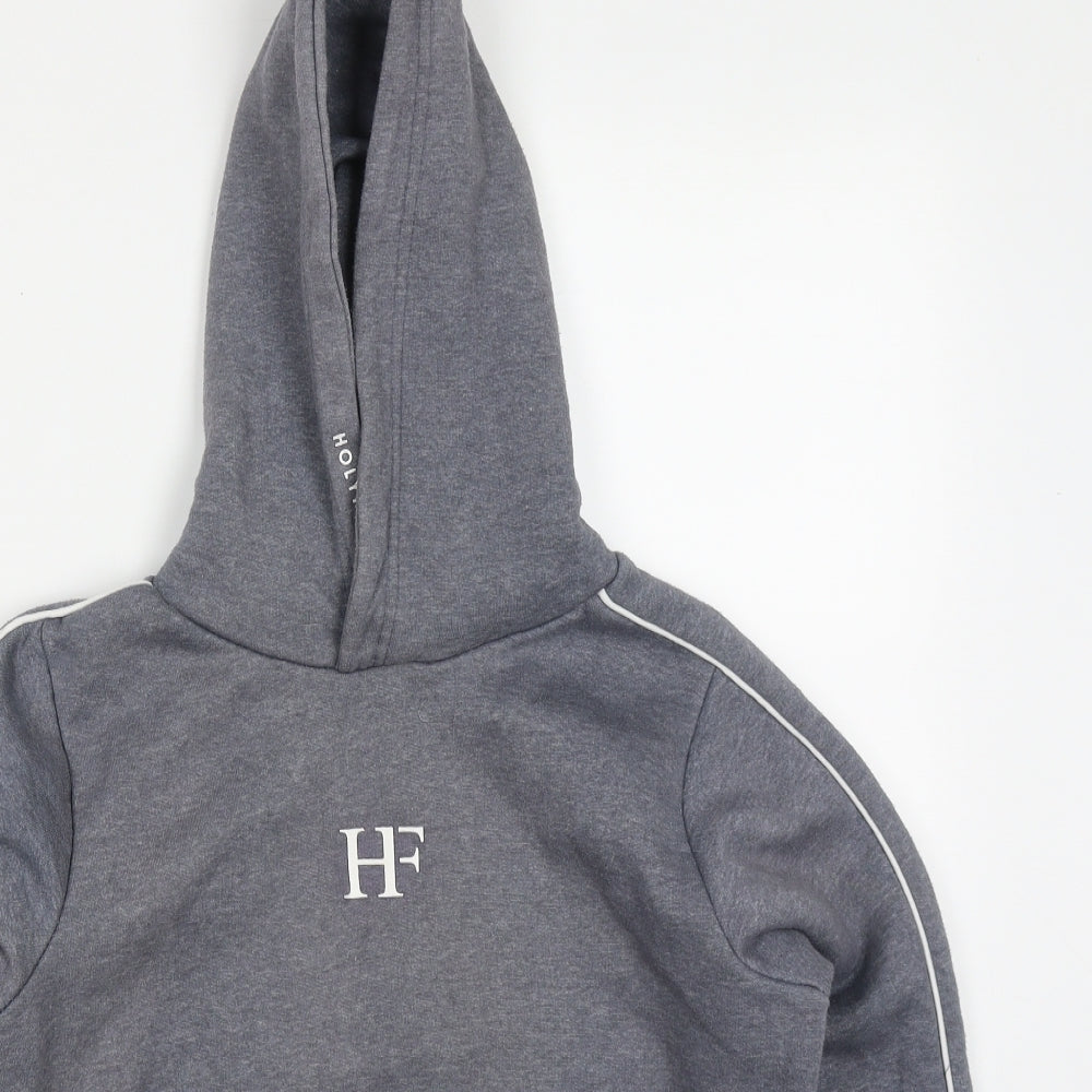 Holyfield Boys Grey  Cotton Pullover Hoodie Size 10-11 Years  Pullover