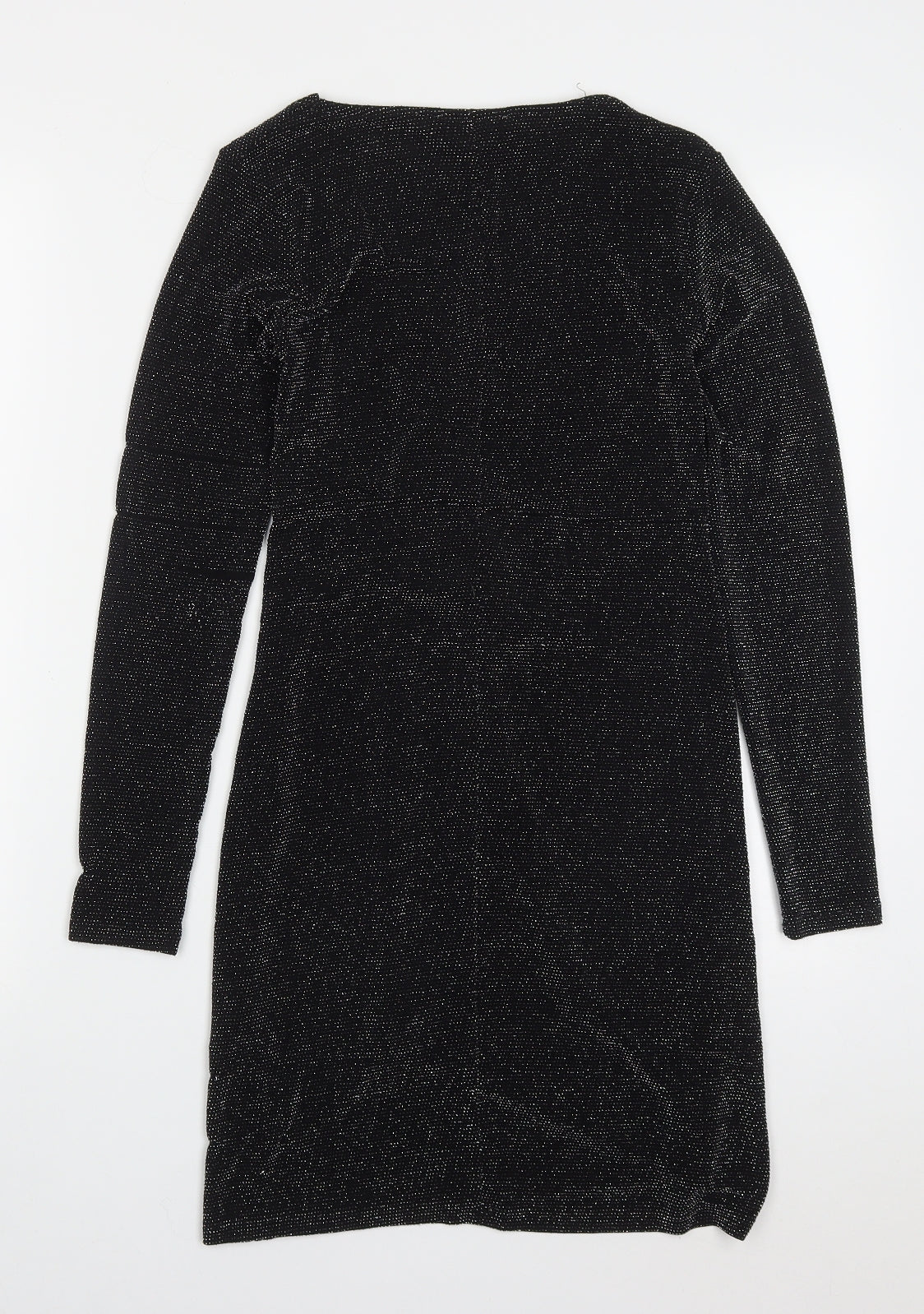 Pull & Bear Womens Black  Nylon Mini  Size S  V-Neck Pullover