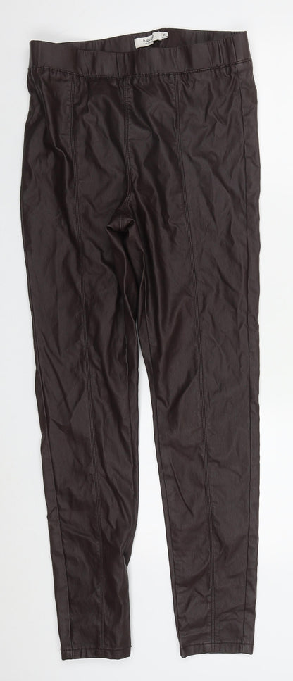 B Young Womens Brown  Polyurethane Carrot Leggings Size 30 in L29 in