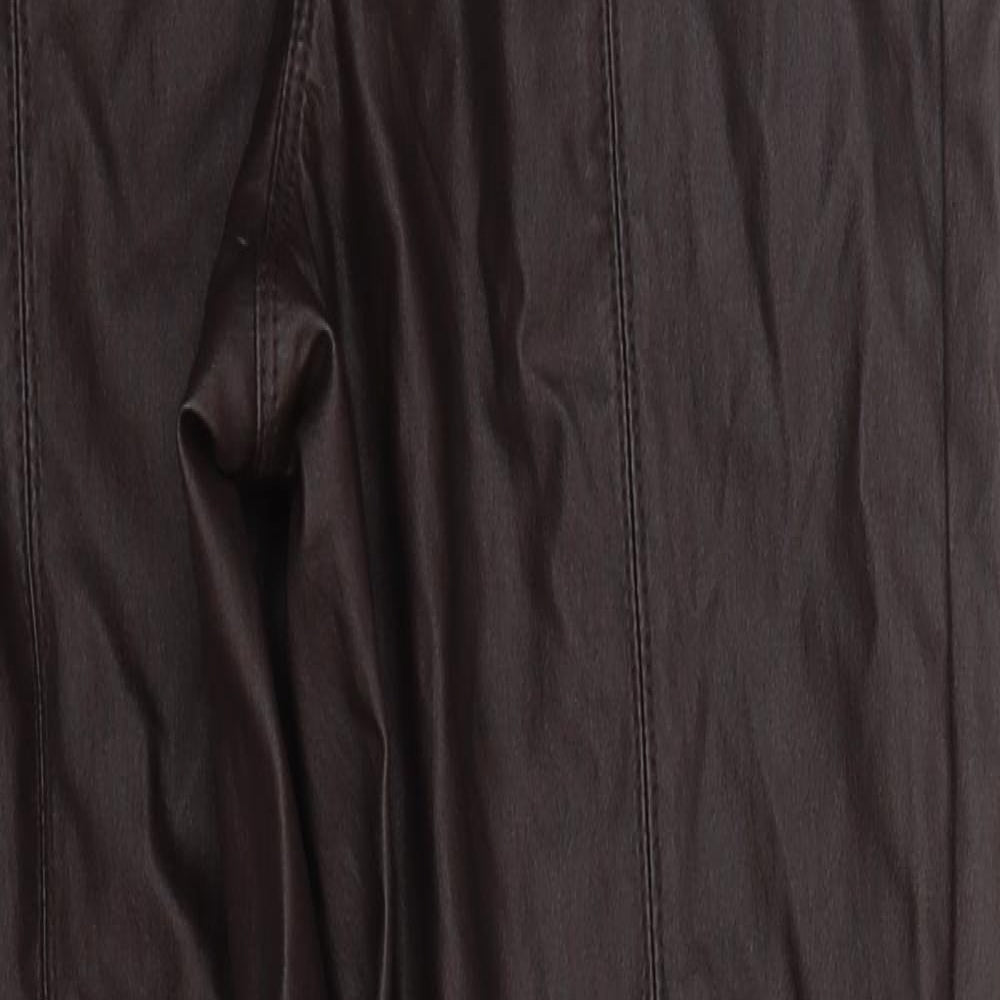 B Young Womens Brown  Polyurethane Carrot Leggings Size 30 in L29 in