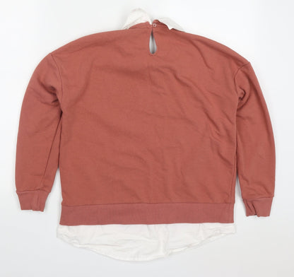 F&F Womens Pink  Cotton Pullover Sweatshirt Size 10  Pullover - San Francisco California