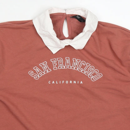F&F Womens Pink  Cotton Pullover Sweatshirt Size 10  Pullover - San Francisco California