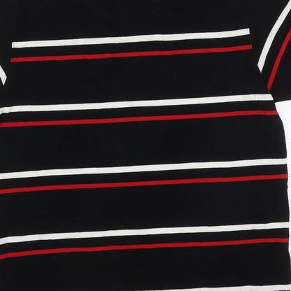 WRU Mens Multicoloured Striped Cotton  Polo Size S Collared Pullover