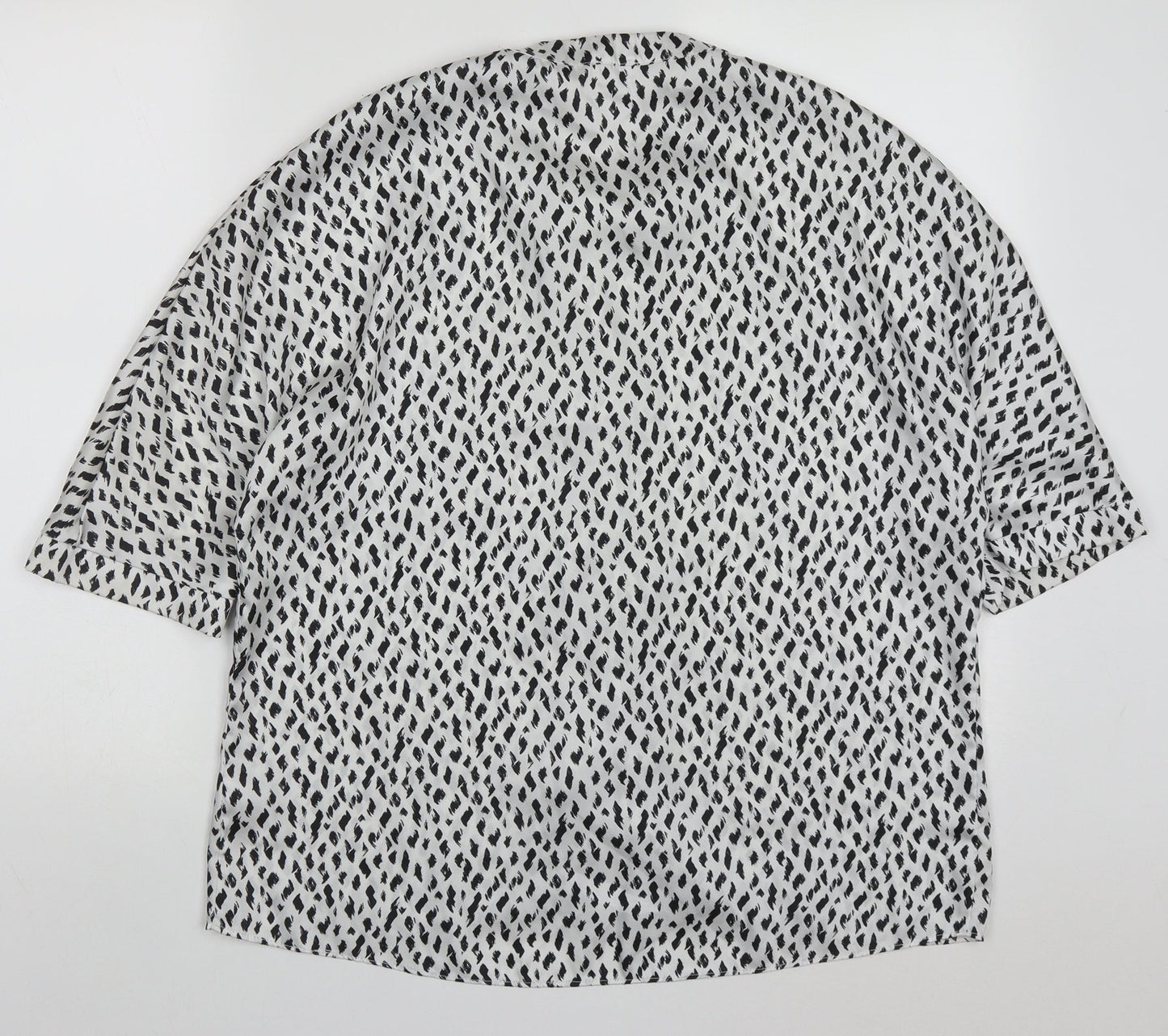 Womens UK Size 10 River Island White Basic Button-Up