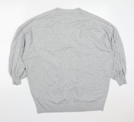 Womens UK Size 10 ASOS Grey Cardigan Jumper