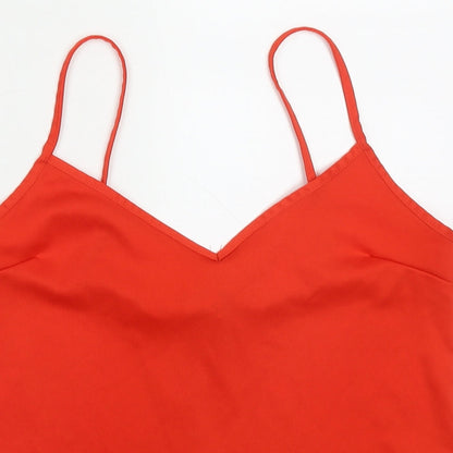 Womens UK Size 10 Miss Selfridge Red Basic Tank