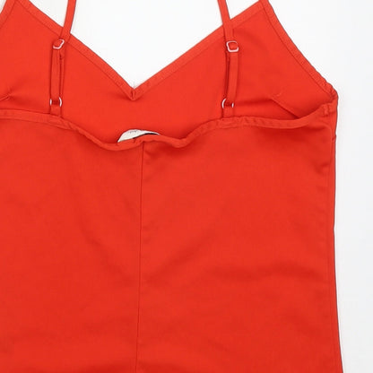 Womens UK Size 10 Miss Selfridge Red Basic Tank