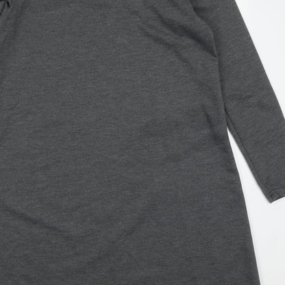 Zanzea Womens Grey  Polyester A-Line  Size M  V-Neck Pullover