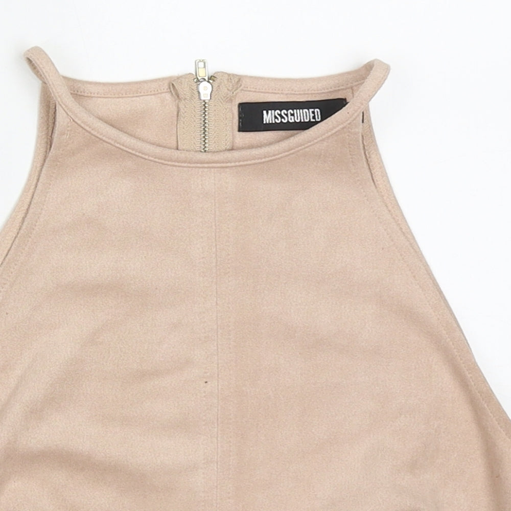 Womens UK Size 12 Missguided Pink Basic Tank