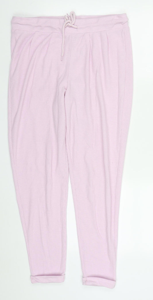 Womens UK Size 12 ASOS Regular Fit Sweatpants Pink Trousers