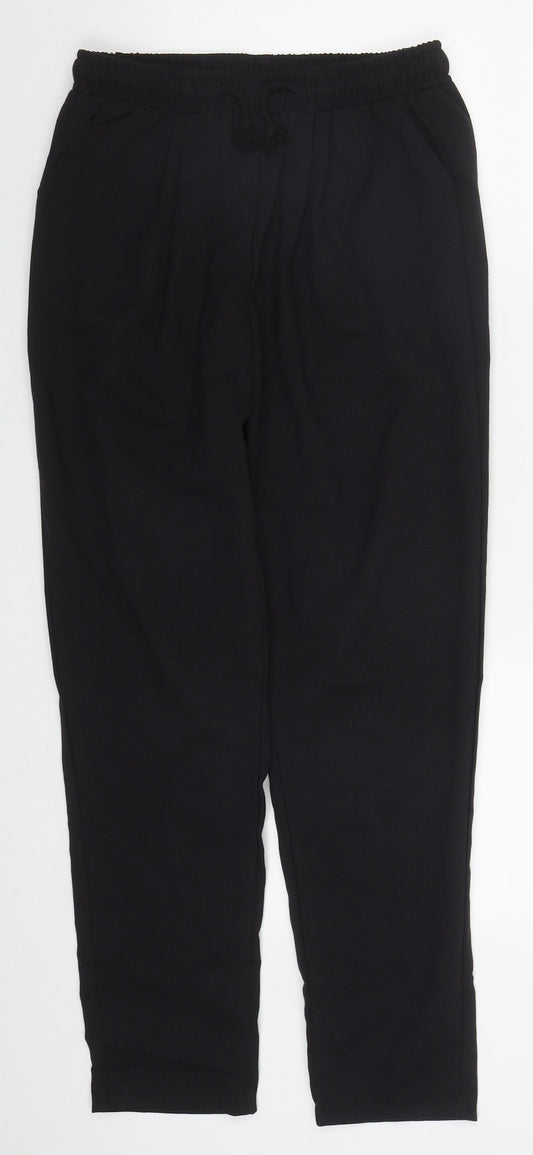 Womens UK Size 10 PRETTYLITTLETHING Regular Fit  Black Trousers