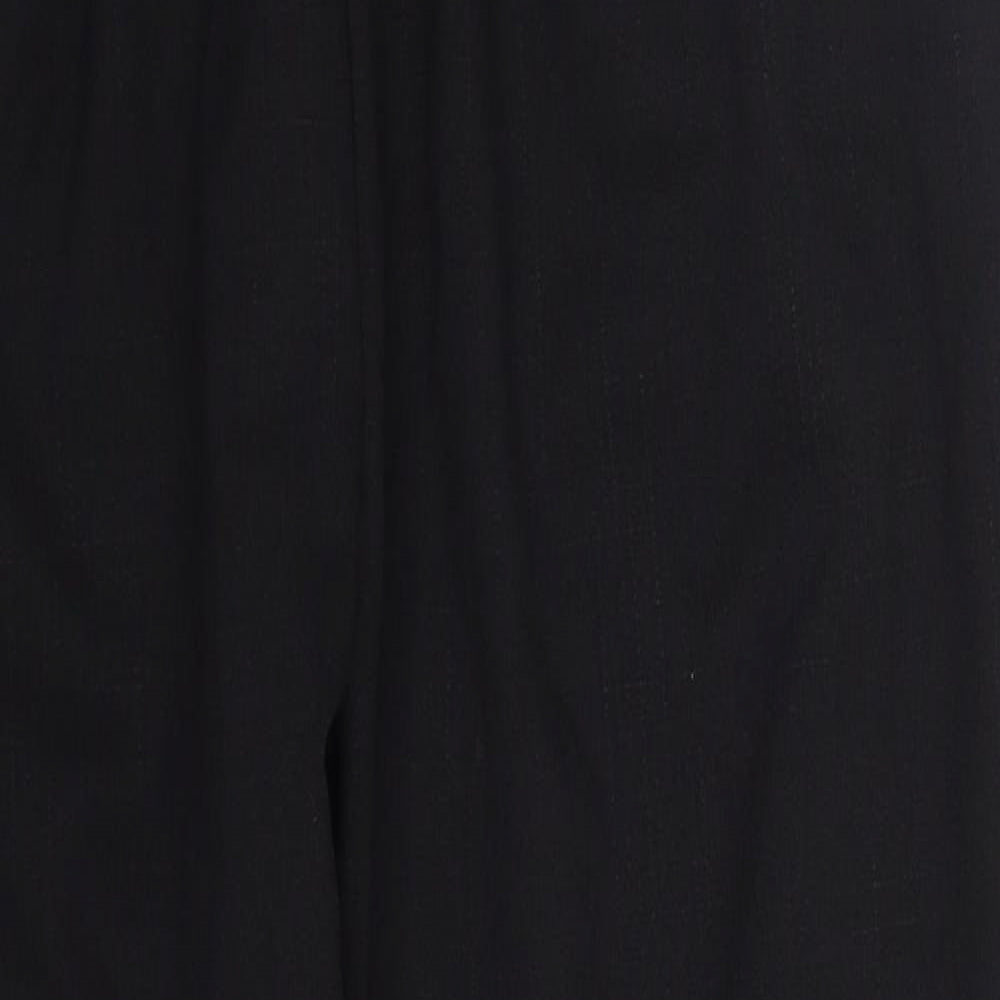 Womens UK Size 10 PRETTYLITTLETHING Regular Fit  Black Trousers