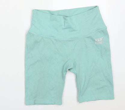 HXME Womens Blue  Nylon Athletic Shorts Size 24 in L7 in Regular  - HXME Fitness