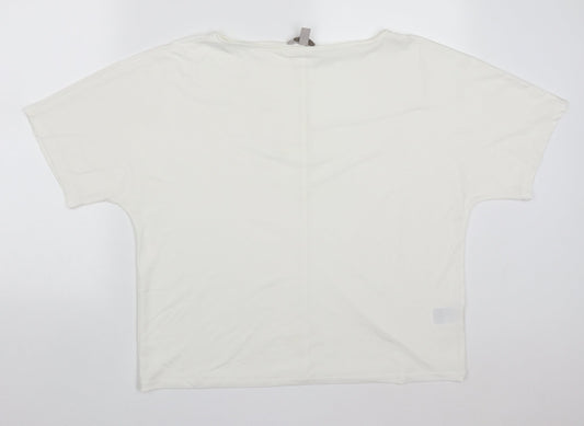 Womens UK Size M H&M White Basic T-Shirt