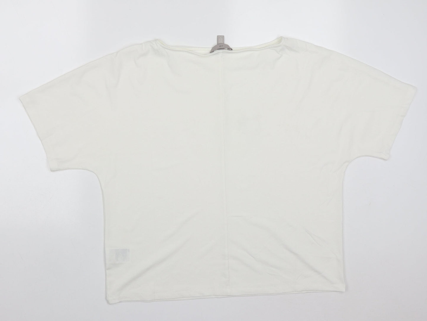 Womens UK Size M H&M White Basic T-Shirt