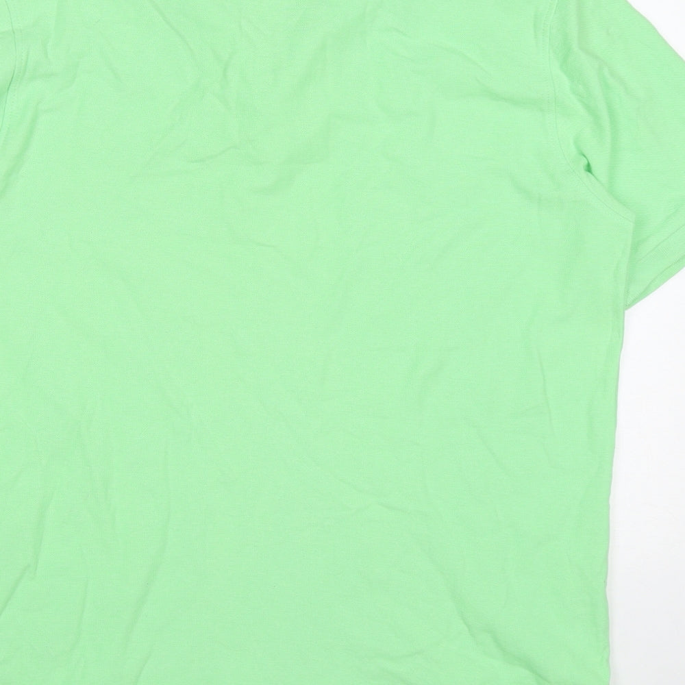 Dunnes Mens Green  Cotton  Polo Size L Collared Pullover