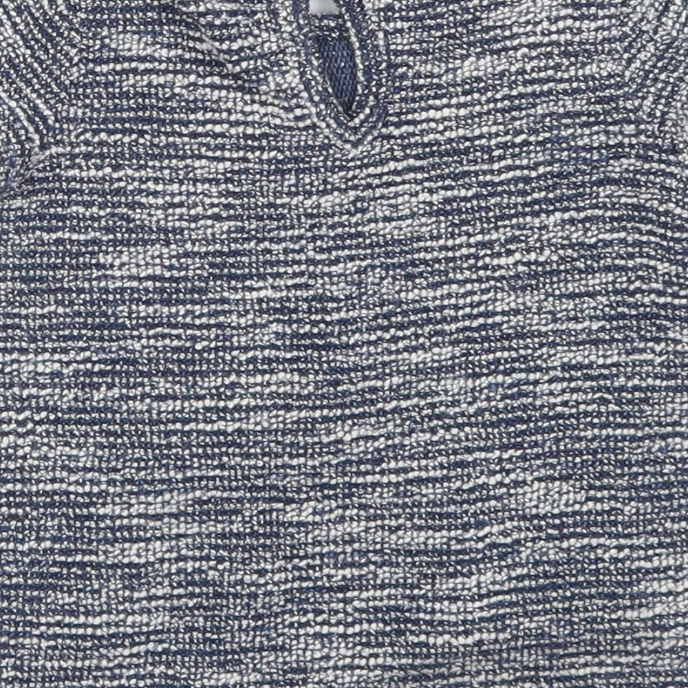 Primark Girls Blue  Cotton A-Line  Size 6-9 Months  Crew Neck Button