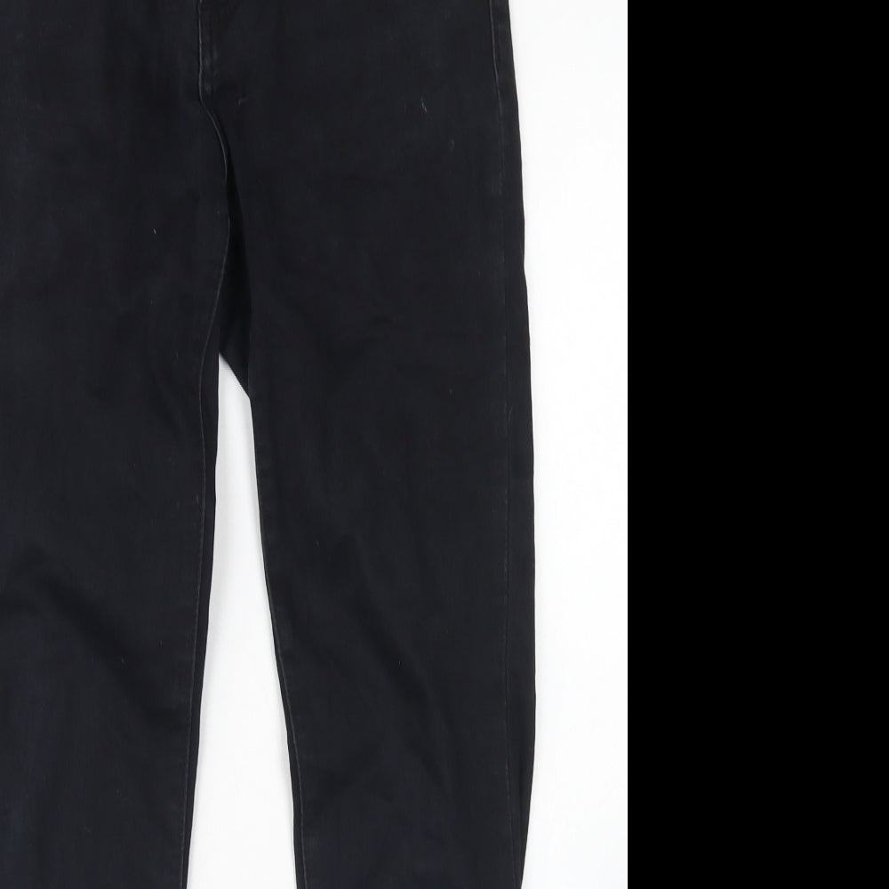 Ashley Mason Womens Black  Cotton Skinny Jeans Size 28 in L26 in Regular Button