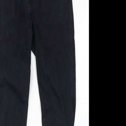 Ashley Mason Womens Black  Cotton Skinny Jeans Size 28 in L26 in Regular Button