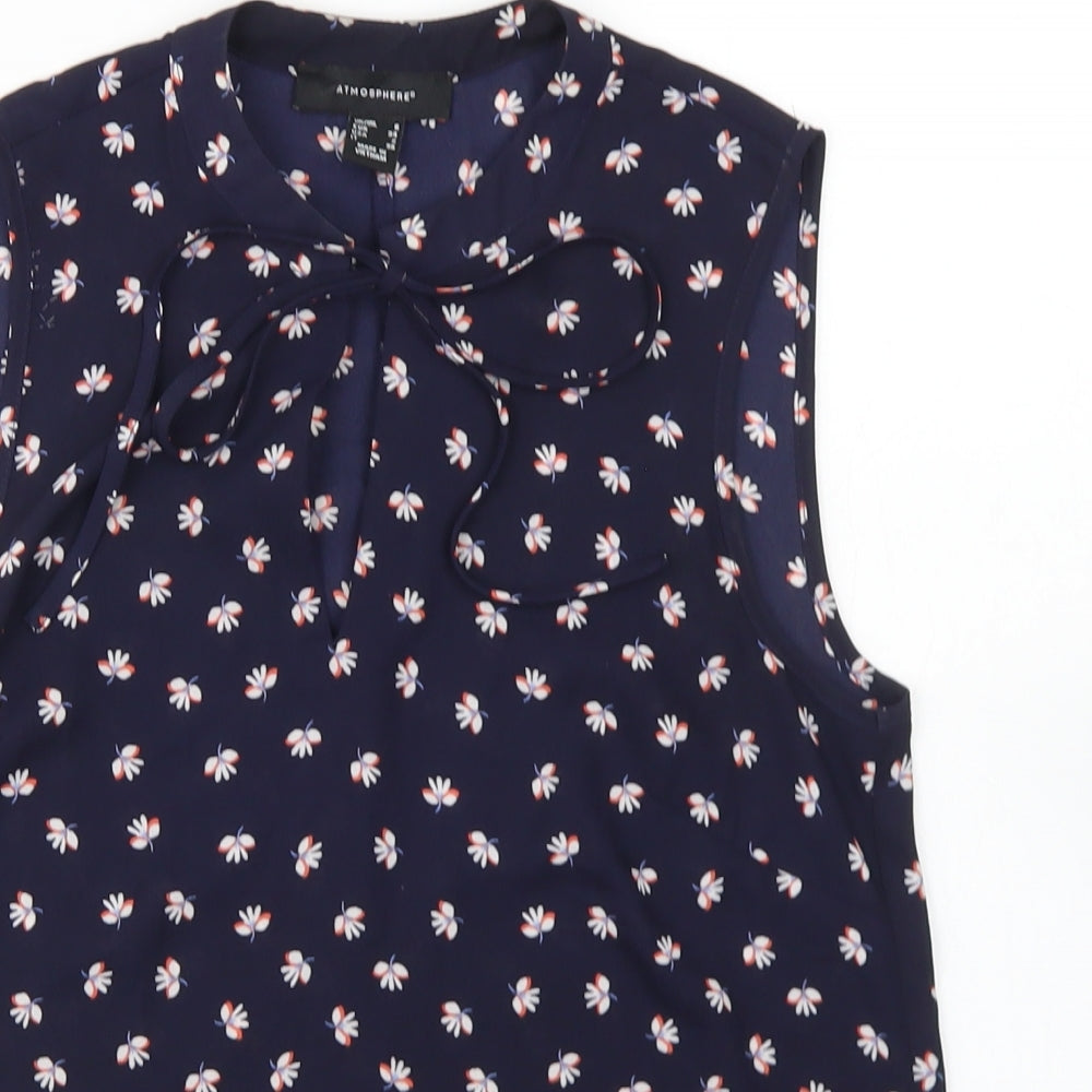 Womens UK Size 6 Atmosphere Blue Basic Blouse