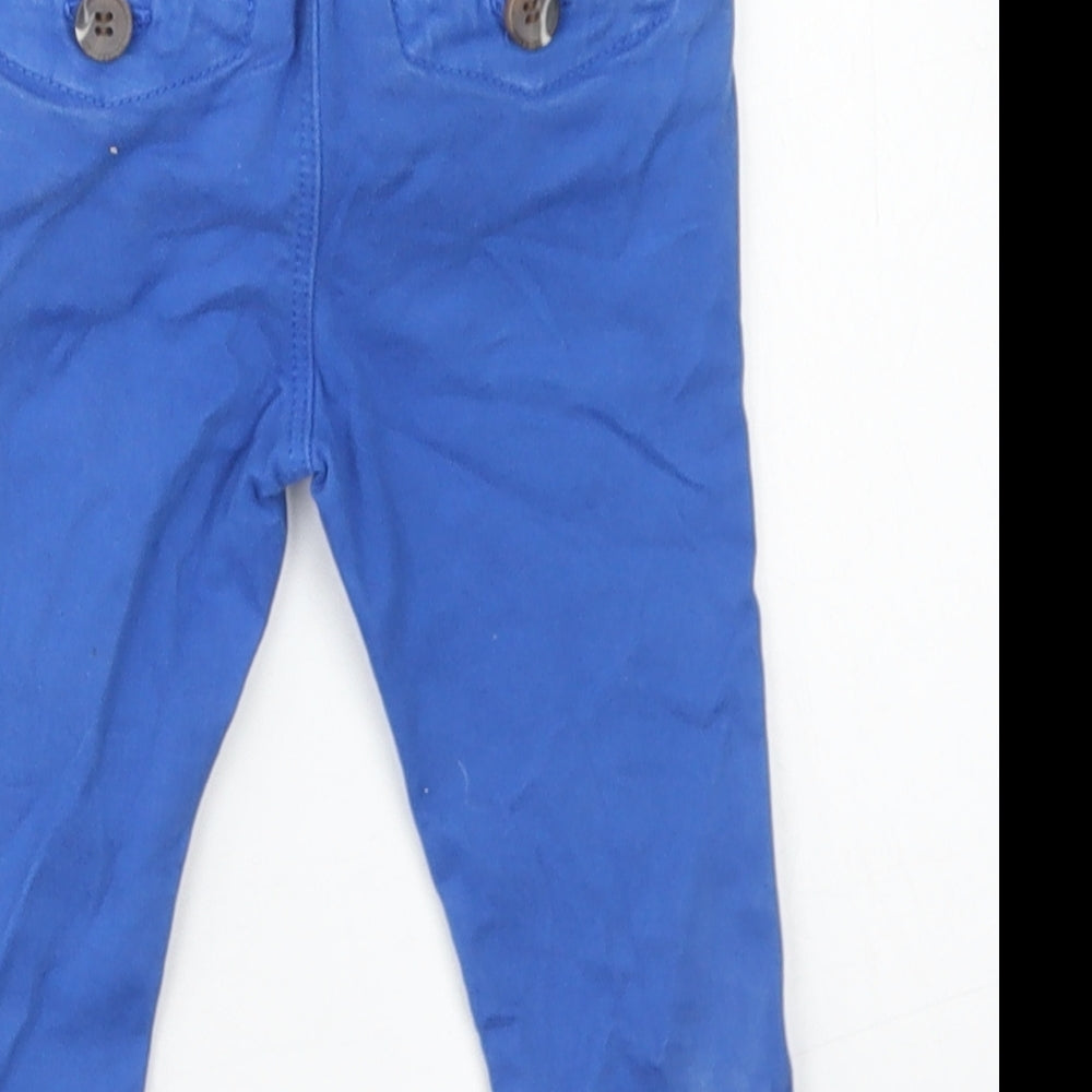NEXT Boys Blue  Cotton Capri Jeans Size 3-6 Months  Button