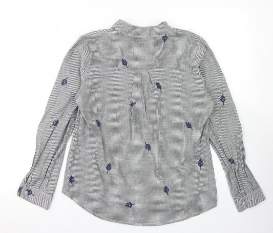 Womens UK Size L Classic Green Basic Blouse