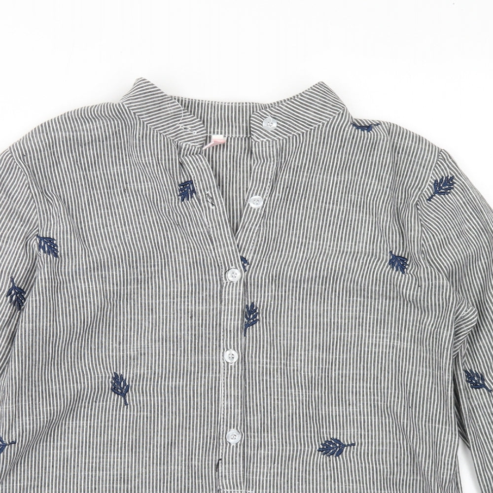 Womens UK Size L Classic Green Basic Blouse
