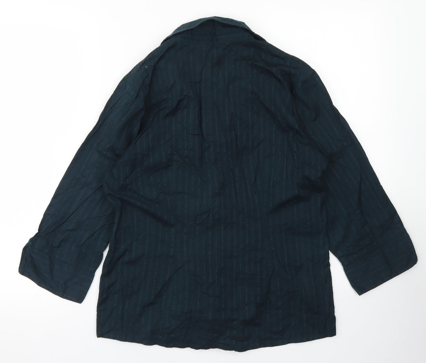 Wrdrobe Womens Blue  Cotton Basic Button-Up Size 12 Collared