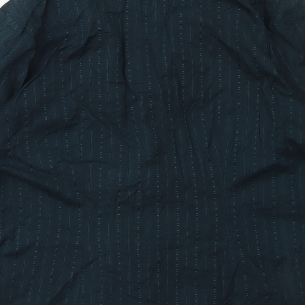 Wrdrobe Womens Blue  Cotton Basic Button-Up Size 12 Collared