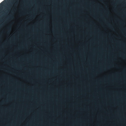 Wrdrobe Womens Blue  Cotton Basic Button-Up Size 12 Collared