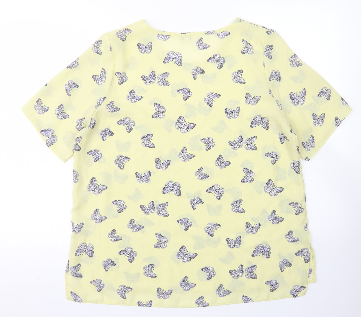 Womens UK Size 14 Pep & Co Yellow Basic Blouse