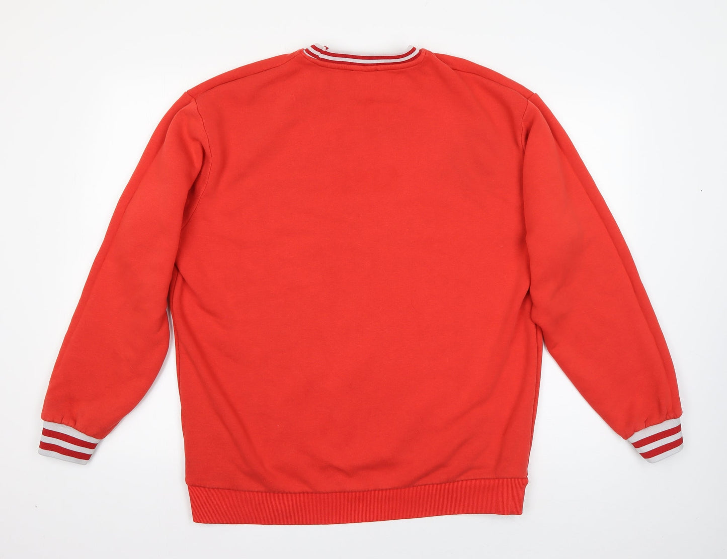 Mens UK Size M Boohoo Man Red Pullover Sweatshirt