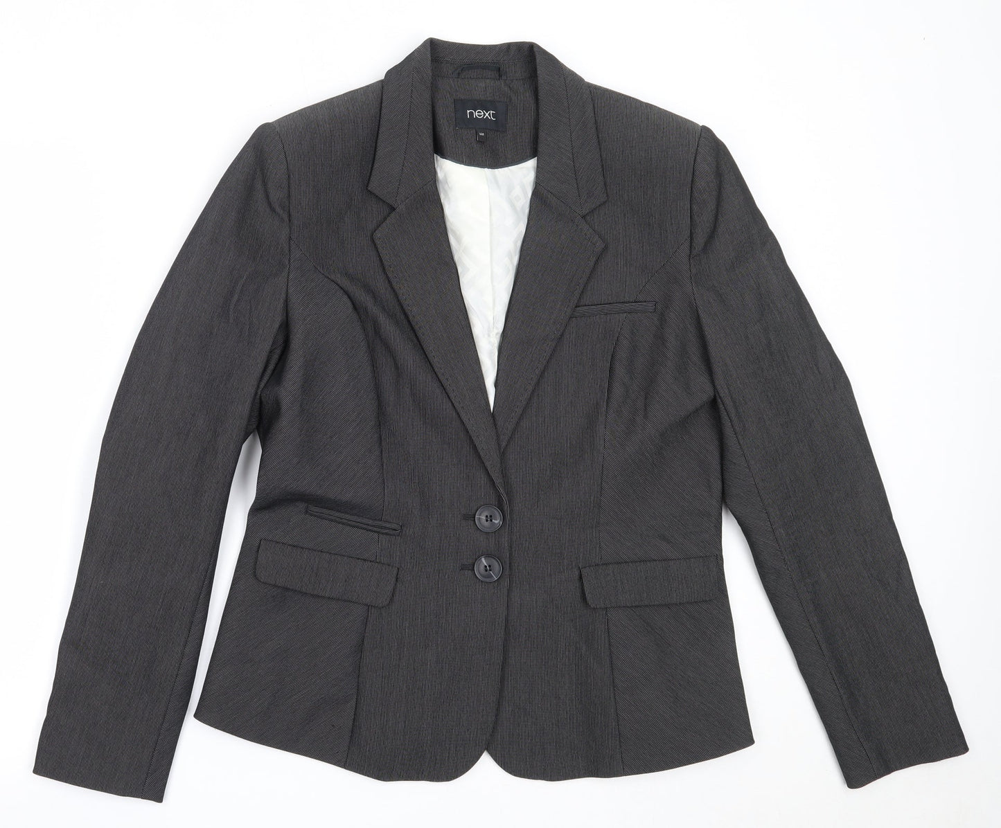 NEXT Womens Grey  Polyester Jacket Blazer Size 14