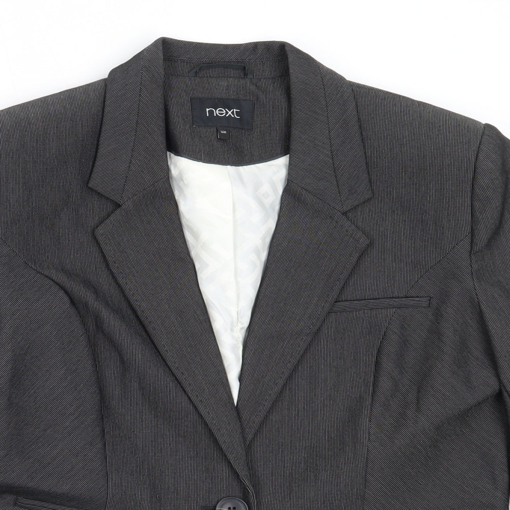 NEXT Womens Grey  Polyester Jacket Blazer Size 14