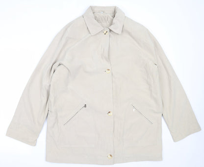 Danna Womens Beige   Overcoat Coat Size 18